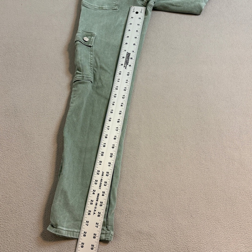 Vervet Los Angeles Women Olive Green Cargo Pants Straight Leg Utility Size 23 - Picture 6 of 10